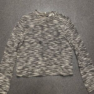 H&M Monochrome Long Sleeve Knit Top